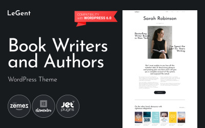Légende - Thème WordPress pour rédacteurs et auteurs de livres réactifs