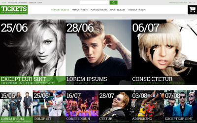 Magento Theme namens "Music Ticket Broker" #52944