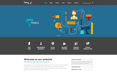Modello Joomla della società di pittura