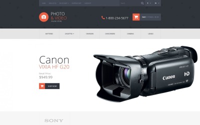 Modello OpenCart per foto e video