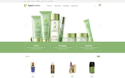 Modelo OpenCart para cosméticos orgânicos