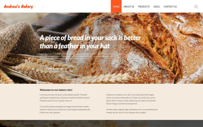 Plantilla de sitio web receptivo de panadería