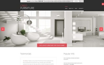 Plantilla Joomla gratuita para interiores y muebles