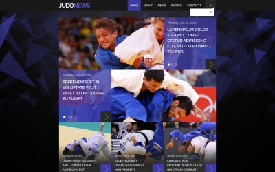 Plantilla web para sitio web de Judo Club