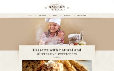 Plantilla Web Responsive para Sitio de Panaderías #52920
