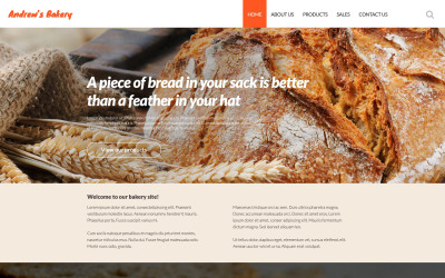 Plantilla Web Responsive para Sitio de Panaderías #52941
