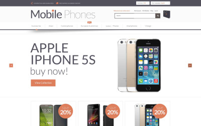 Responsive Magento Thema over Mobiele winkel №52917