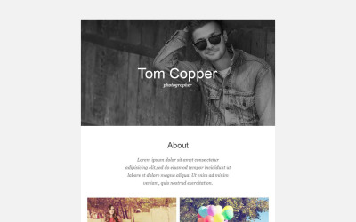 Responzivní Newsletter šablona "Photographer Portfolio Responsive Newsletter Template" #52967