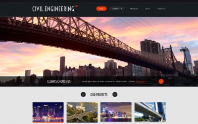Responzivní webová šablona pro stavební inženýrství