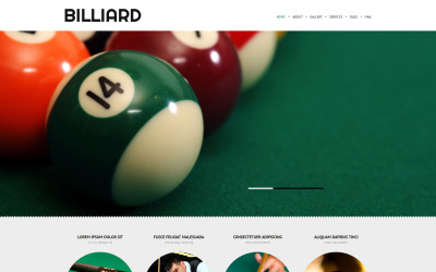 Responzivní WordPress motiv "Billiards Responsive WordPress Theme" #52999