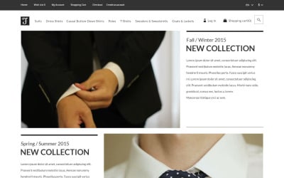 Шаблон OpenCart для корпоративного магазина мужской одежды