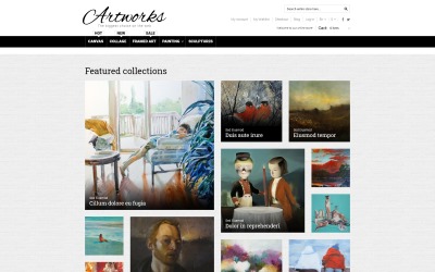 Template Magento Responsive #52963 per Un Sito di Negozio d'Arte
