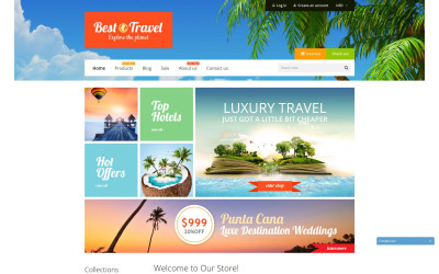 Thème Shopify du bureau de voyage