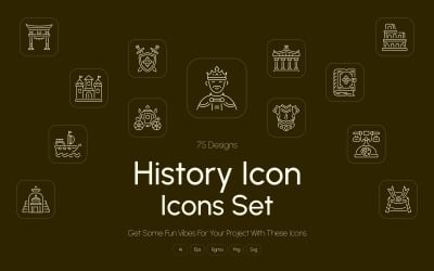 Modern History Icon Art Set