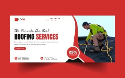 Roofing Services Cover Banner Template