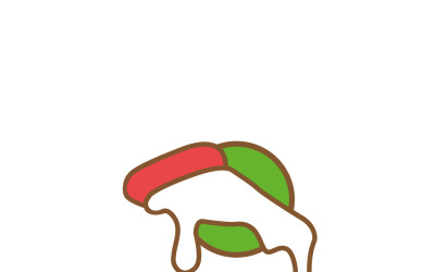 Hand Drawn Pizza Vector Logo - Minimal Italian Slice Design for Food Branding