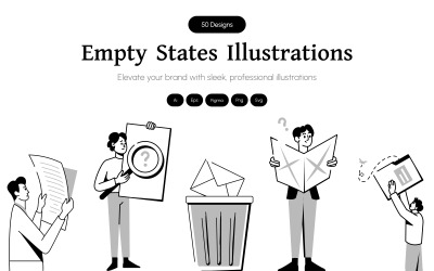 Leere Staaten Illustration Art Set