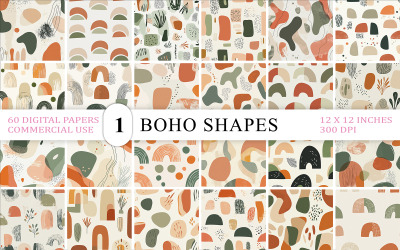 Neutral Boho Design Backgrounds | 40 Soft Geometric Seamless Patterns | Boho Minimalist Pattern