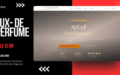 Parfum de Luxe – šablona pro elektronický obchod s luxusními parfémy