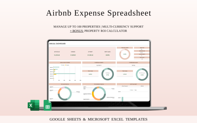 Шаблон таблицы расходов Airbnb | Excel и Google Таблицы