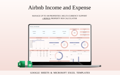 Таблица доходов и расходов Airbnb для хозяев и управляющих недвижимостью в Excel и Google Таблицах