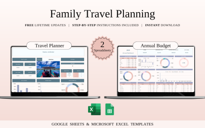 Family Travel Planning | Spreadsheet Templates Excel and Google Sheets