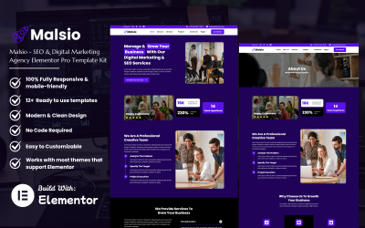 Malsio – SEO & Digital Marketing Agency Elementor Pro Template Kit