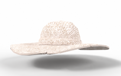 Modèle 3D Lowpoly de chapeau réaliste