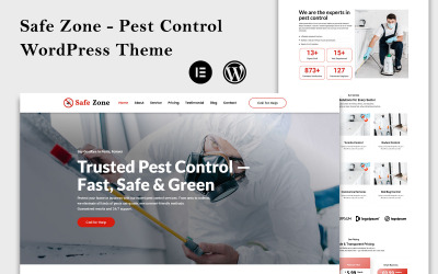 Safe Zone - Tema WordPress para Controle de Pragas