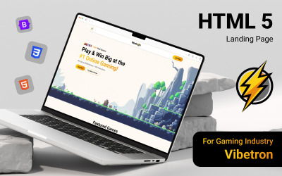 Vibetron - Szablon strony docelowej HTML5 dla gier Bootstrap