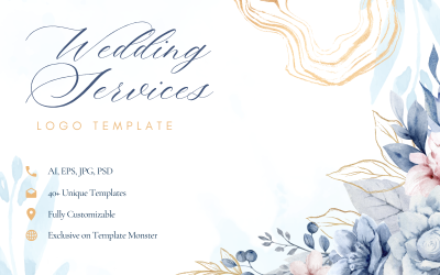 Modelo de logotipo para serviços de casamento
