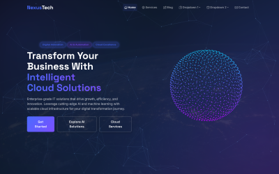 NexusTech – Modello di landing page per soluzioni IT premium e SaaS