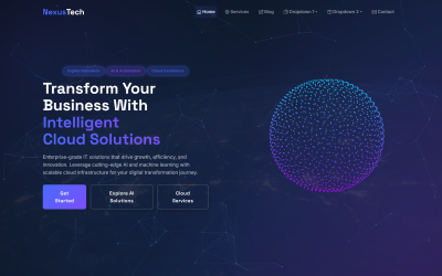 NexusTech – Plantilla de página de destino premium para soluciones de TI y SaaS