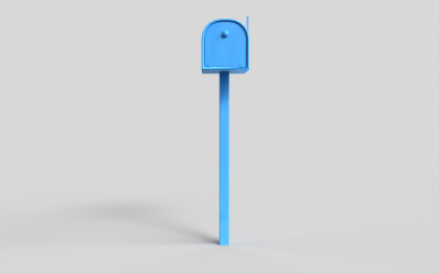 Objeto de caixa de correio Modelo 3D Lowpoly