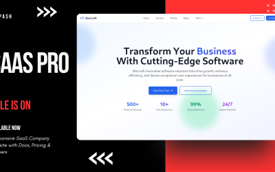 Responsive SaaS Company Website with Docs, Pricing and Careers
