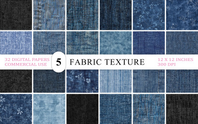 Rustic Fabric Texture JPG Bundle | Denim Heart Pattern Backgrounds | Grunge Fabric Backgrounds