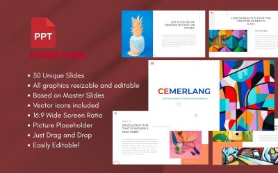 CEMERLANG Pop Art ve Graffiti Sunum Şablonu