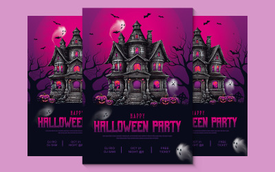 Halloween Party Purple color Flyer