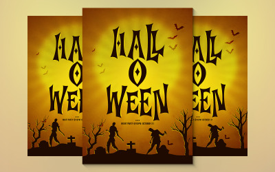 Happy Halloween Party Poster Template