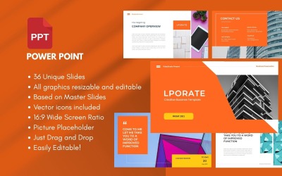 LPORATE İş PowerPoint Şablonu