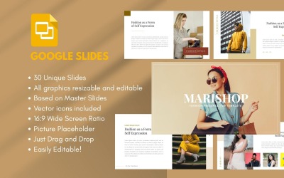 MARISHOP 时尚 Google 幻灯片模板