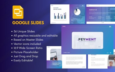 Modèle de présentation Google Slides pour le paiement numérique FEYMENT