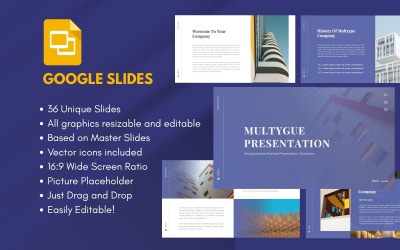 MULTYGUE Business Multifunctionele Google Slide-sjabloon