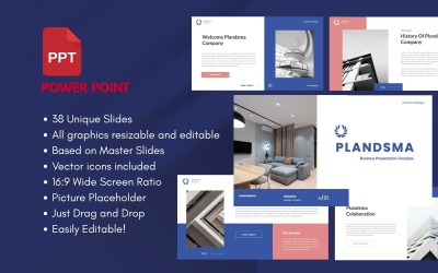PLANDSMA üzleti PowerPoint prezentációs sablon