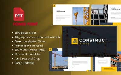 PowerPoint-Präsentationsvorlage für CONSTRUCT Business Company