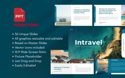 Шаблон PowerPoint для бизнеса INTRAVEL