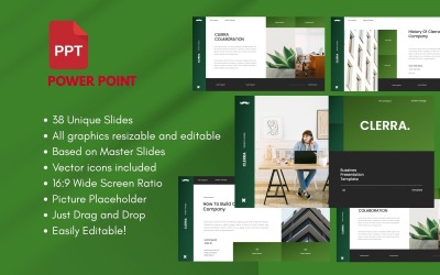 Шаблон PowerPoint для бізнесу CLERRA