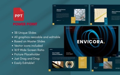 Шаблон PowerPoint для бізнесу Envicora