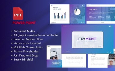 Шаблон презентации PowerPoint для цифрового платежа FEYMENT