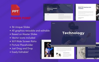 TECHNOLÓGIA Üzleti PowerPoint Sablon
